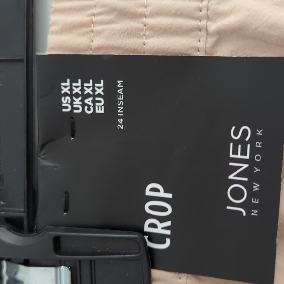 NWT Jones‎ New York Crop Cargo Beige Cotton Pants  Size XL - Picture 6 of 9